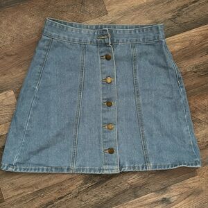 Women's Shein Medium Jean Skirt with Multiple Buttons